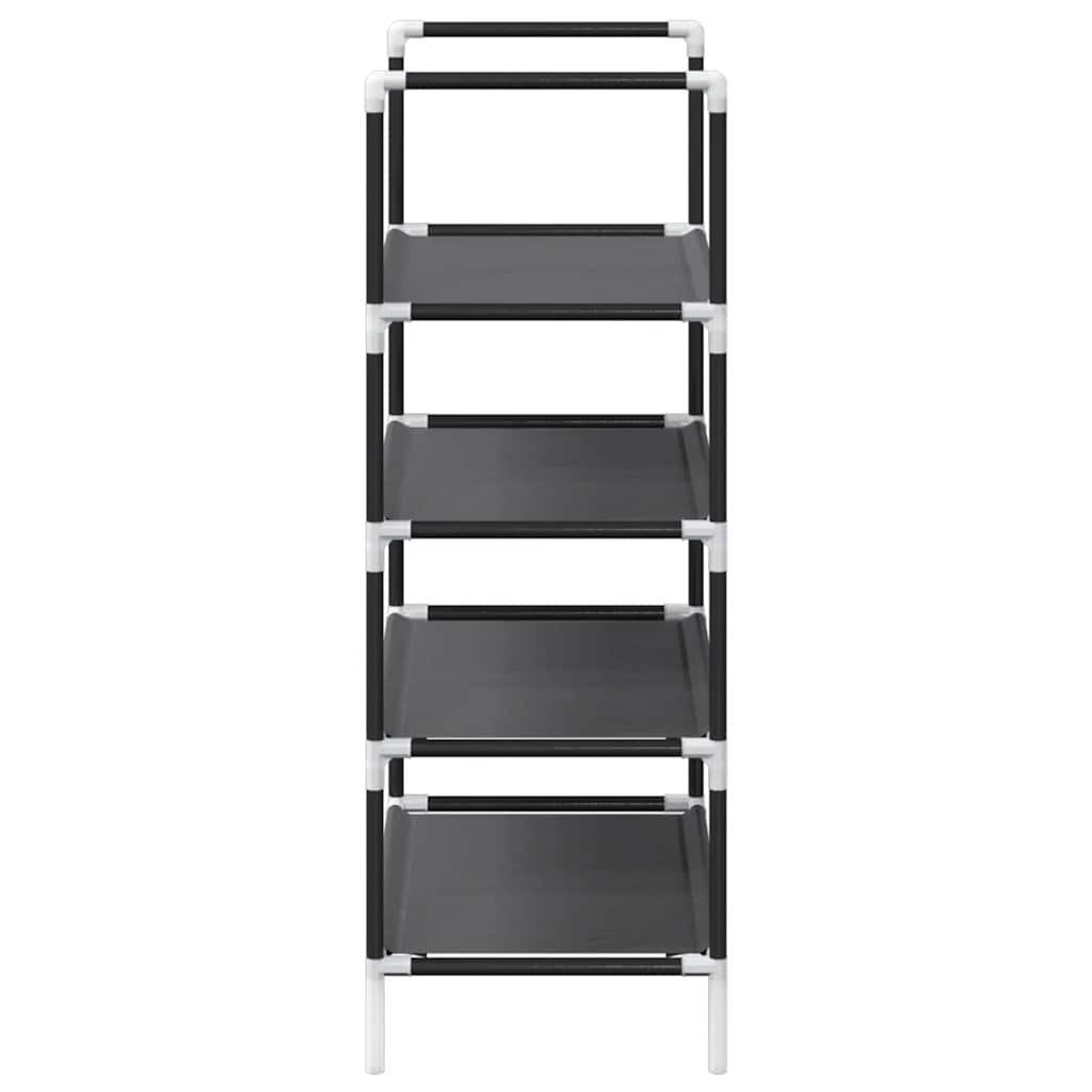 Skostativ 4-lags svart 44x28x77 cm ikke-vevd stoff