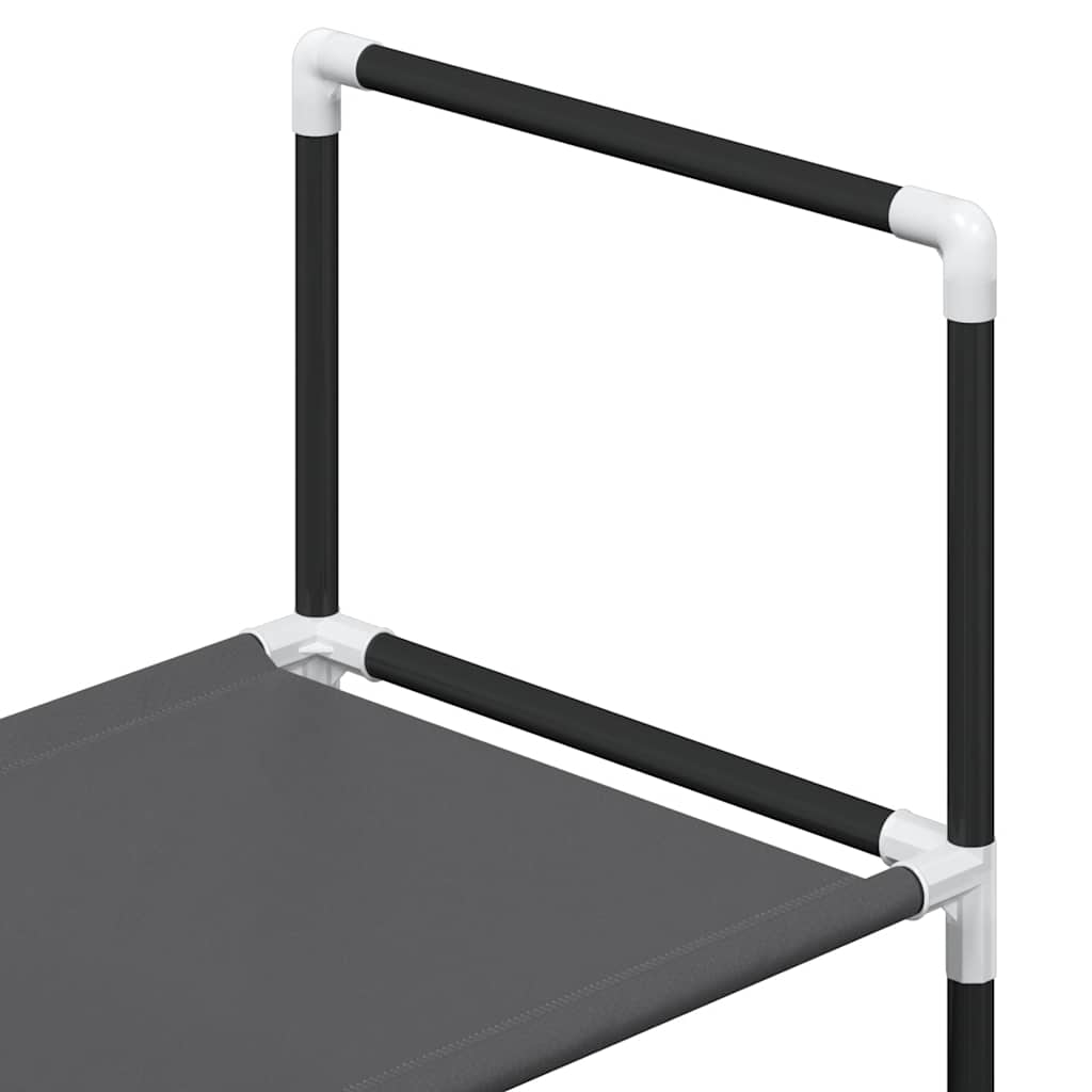 Skostativ 4-lags svart 44x28x77 cm ikke-vevd stoff