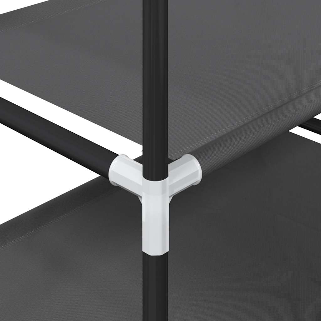 Skostativ 4-lags svart 44x28x77 cm ikke-vevd stoff