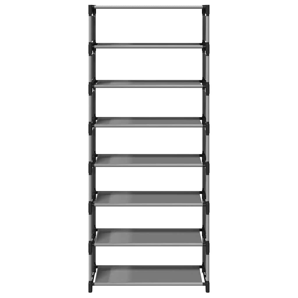 Skostativ 8-lags grå 54x28x124 cm ikke-vevd stoff