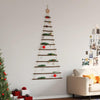 Hengende juletre med toppstjerne 86x180 cm naturlig gren