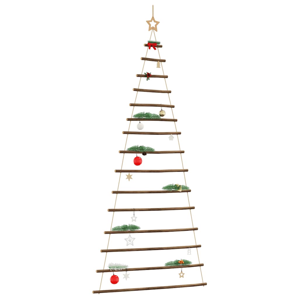 Hengende juletre med toppstjerne 100x210 cm naturlig gren