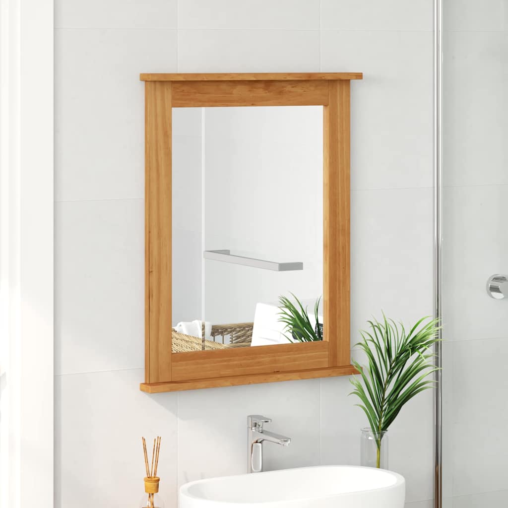 Speil med speil VIGO Honning brun 55,5 x 5 x 70 cm Heltre furu