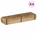 Brett med lagring 4 pcs Brun 57 x 15 x 9 cm Massiv Reclaim Tre