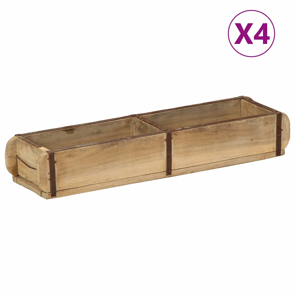 Brett med lagring 4 pcs Brun 57 x 15 x 9 cm Massiv Reclaim Tre