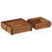 Brett med lagring 2 pcs Brun 29 x 31 x 10 cm Massiv Reclaim Tre