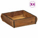 Brett med lagring 4 pcs Brun 29 x 31 x 10 cm Massiv Reclaim Tre