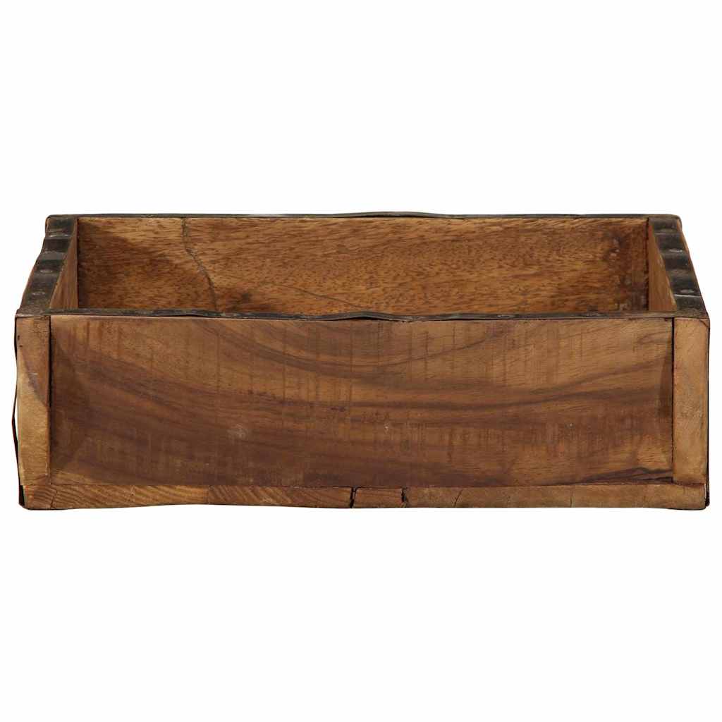 Brett med lagring 4 pcs Brun 29 x 31 x 10 cm Massiv Reclaim Tre