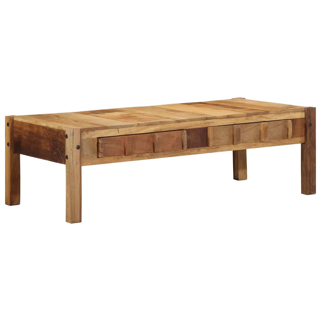 Kaffebord med skuff Brun 110 x 54 x 35 cm Massiv Reclaim Tre