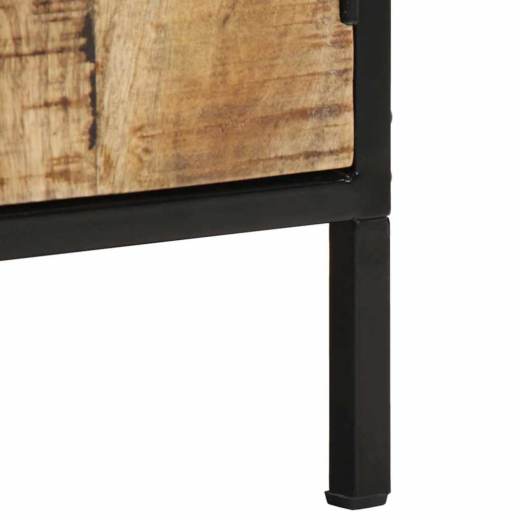 Nattbordskap Brunt og svart 30 x 30 x 40 cm Massivt mangotre