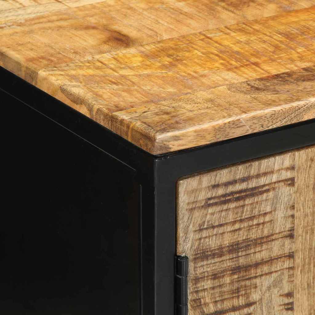 Nattbordskap Brunt og svart 50 x 30 x 45 cm heltre mango