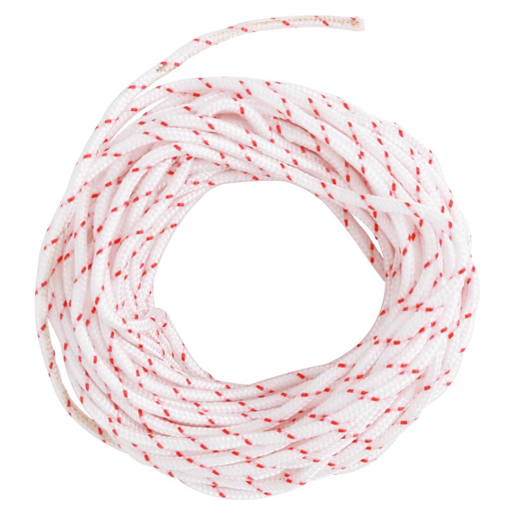 Startsnoren hvit og rød Ø3 mm 10 m nylon