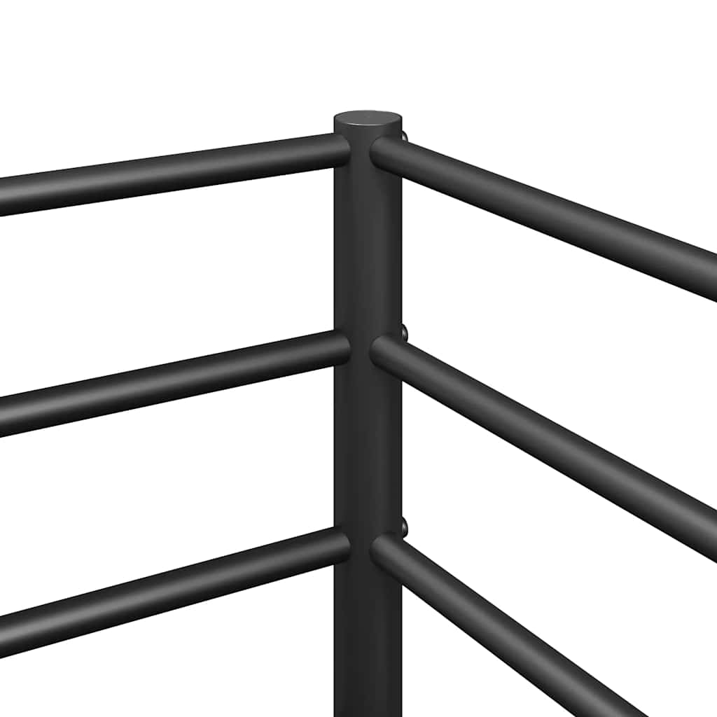 Køyeseng uten madrass svart 107x203 cm stål