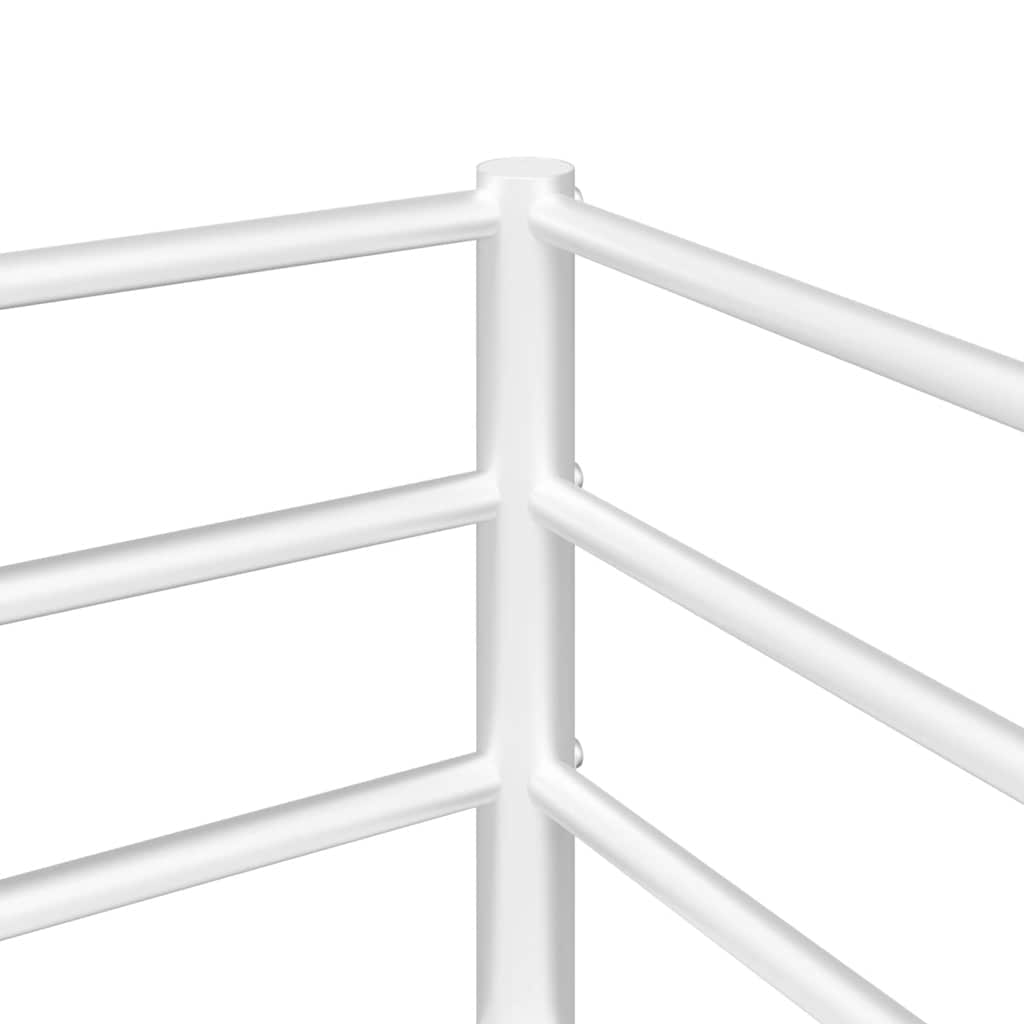 Køyeseng uten madrass hvit 100x200 cm stål