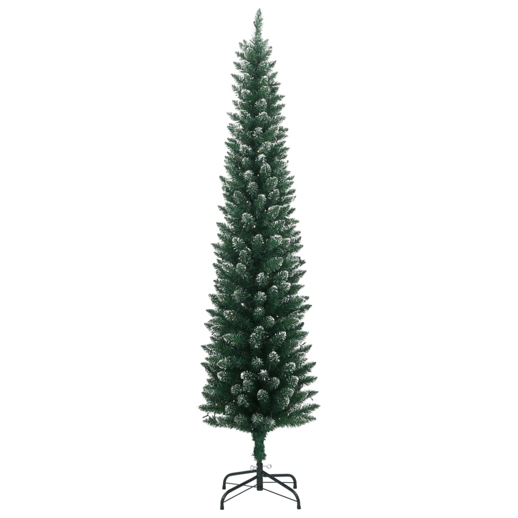 Kunstig slankt juletre med 150 LED 150 cm