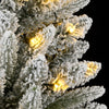 Kunstig juletre med 150 LED og flokket snø 120 cm