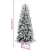 Kunstig juletre med 150 LED og flokket snø 150 cm