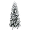 Kunstig juletre med 150 LED og flokket snø 150 cm