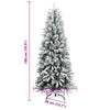 Kunstig juletre med 300 LED og flokket snø 180 cm