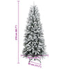Kunstig juletre med 300 LED flokket snø slankt 210 cm