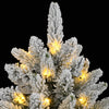 Kunstig juletre med 300 LED flokket snø slankt 240 cm