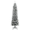 Kunstig juletre med 300 LED og flokket snø 180 cm