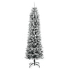 Kunstig juletre med 300 LED flokket snø slankt 240 cm