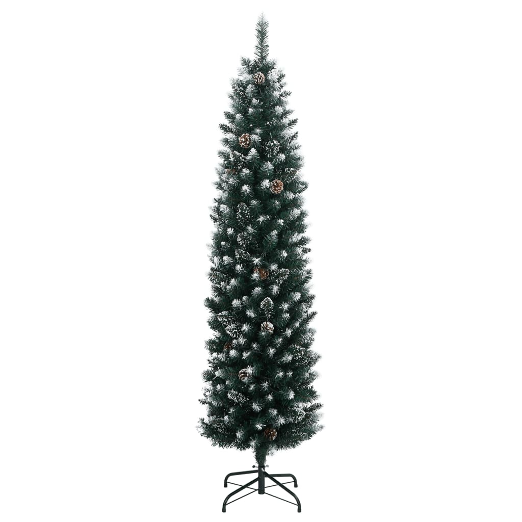 Kunstig slankt juletre med 150 LED 120 cm