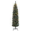 Kunstig slankt juletre med 150 LED 120 cm