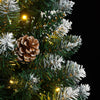 Kunstig slankt juletre med 150 LED 120 cm