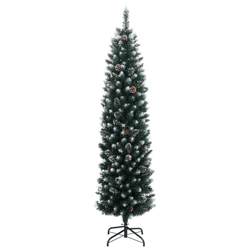 Kunstig slankt juletre med 150 LED 150 cm