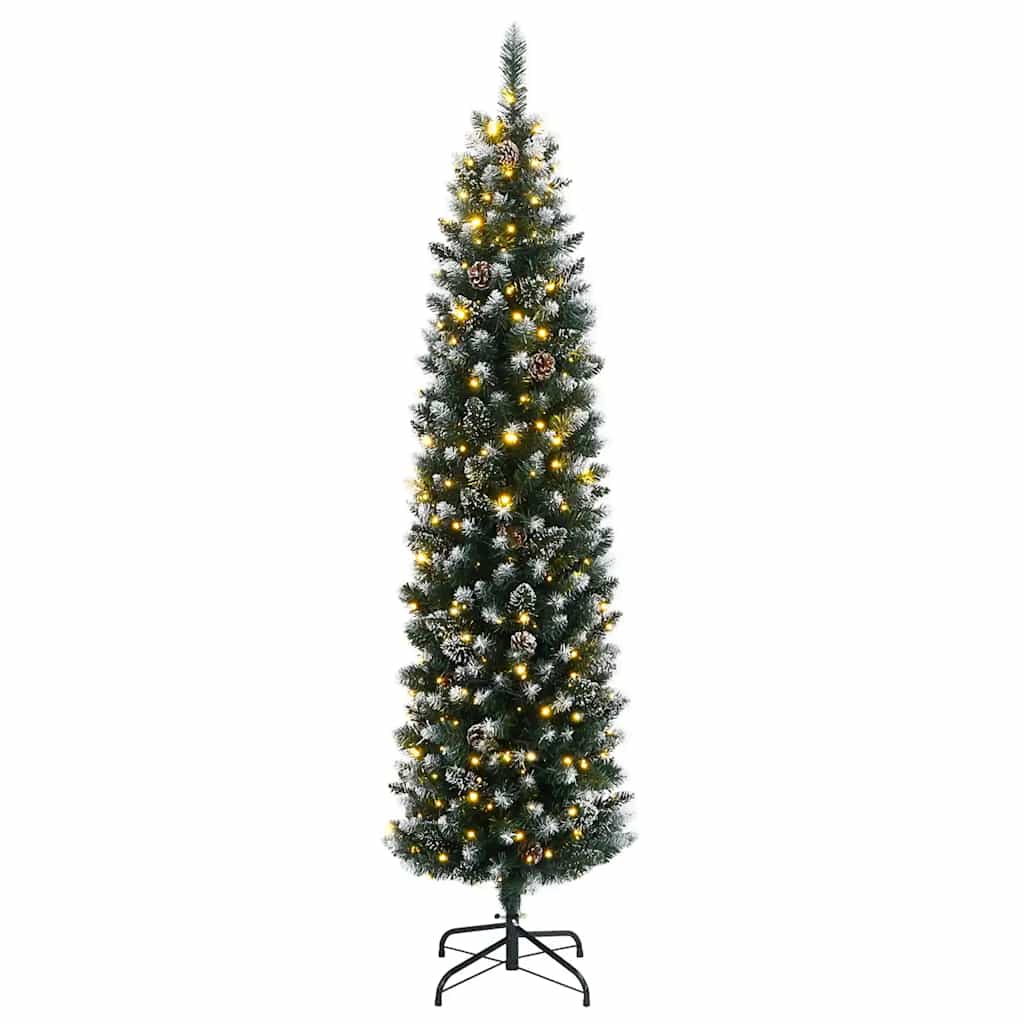 Kunstig slankt juletre 300 LED 180 cm