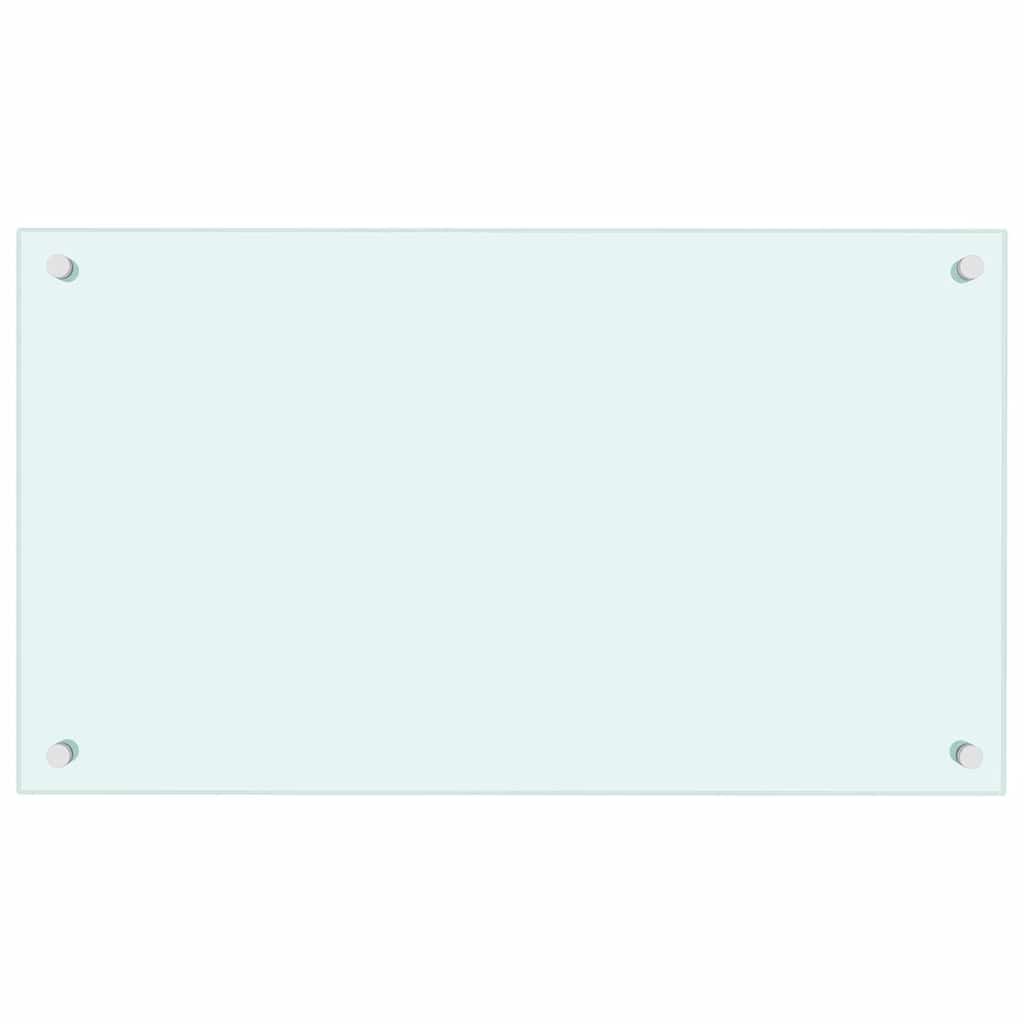 Kjøkkenplater 2 stk hvit 70x40 cm herdet glass