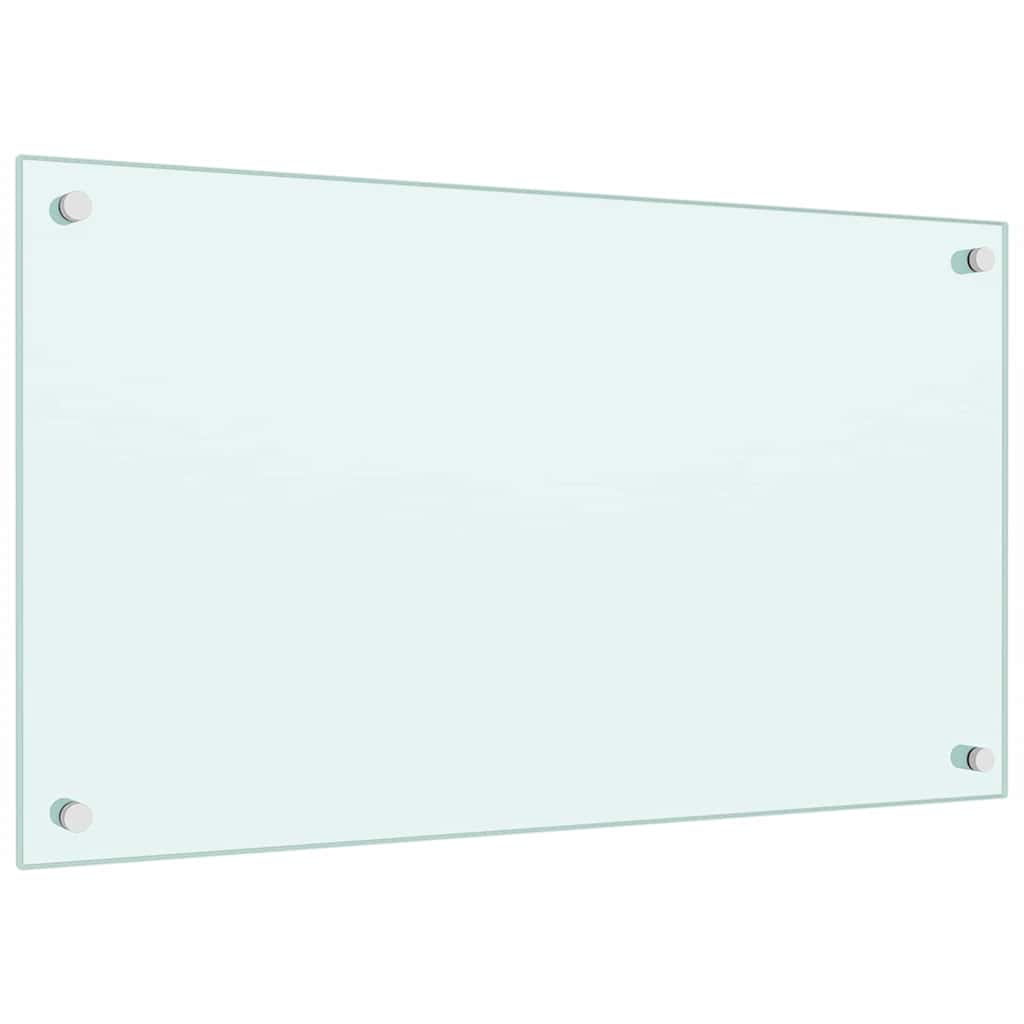 Kjøkkenplater 2 stk hvit 70x40 cm herdet glass