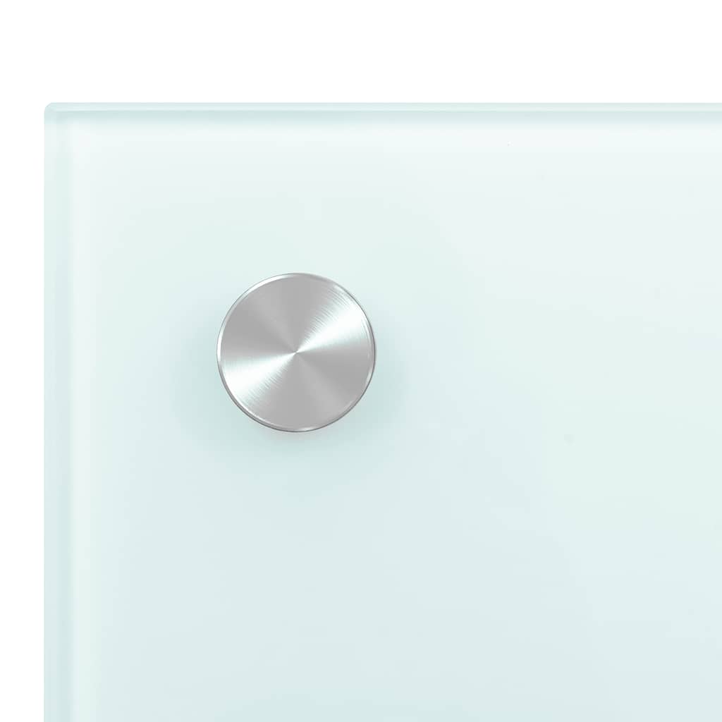 Kjøkkenplater 2 stk hvit 70x40 cm herdet glass