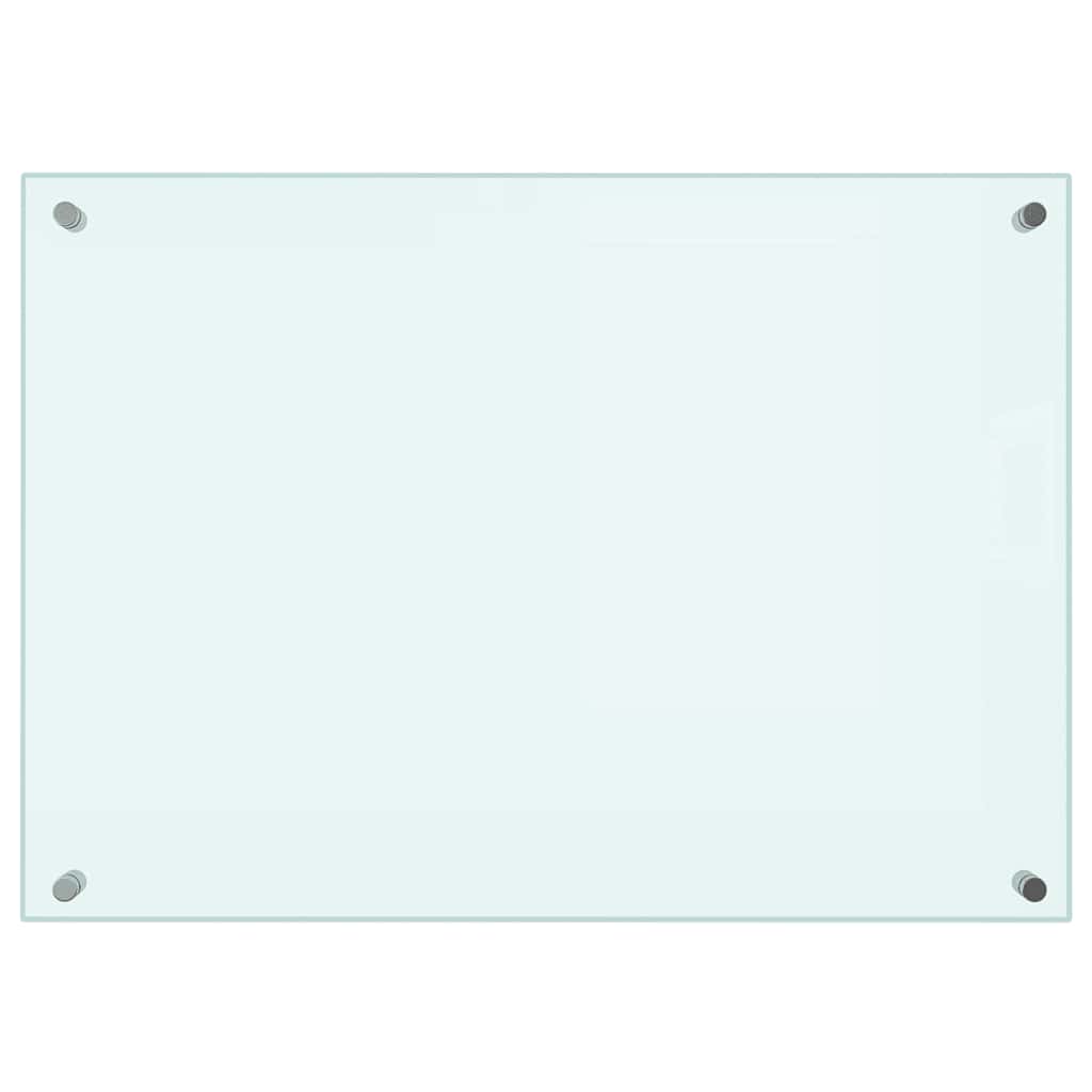 Kjøkkenplater 2 stk hvit 70x50 cm herdet glass