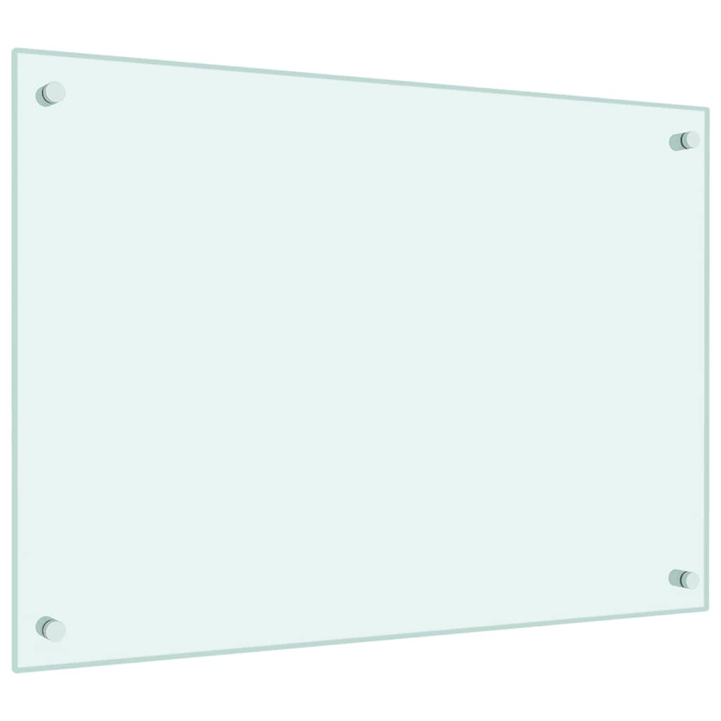 Kjøkkenplater 2 stk hvit 70x50 cm herdet glass