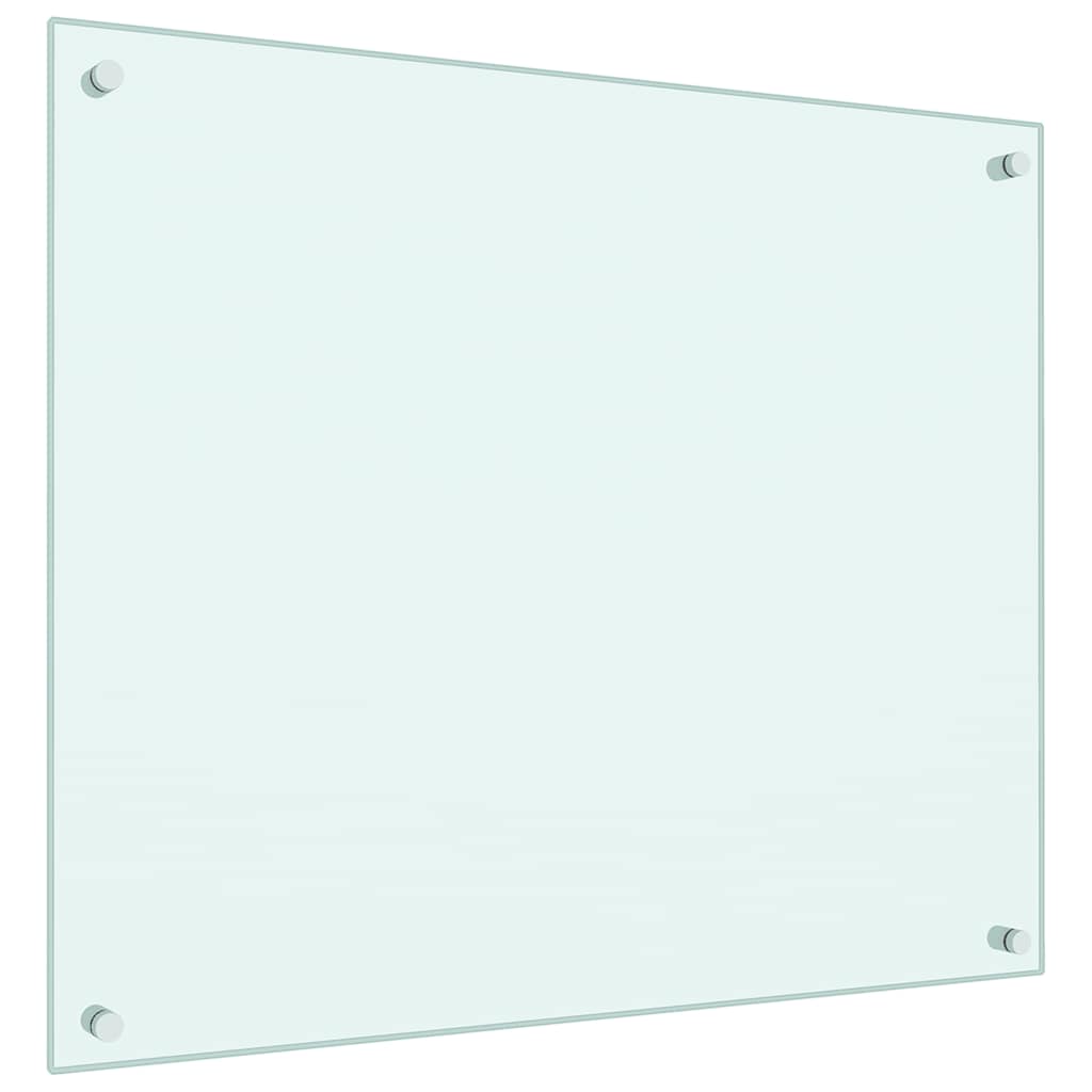 Kjøkkenplater 2 stk hvit 70x60 cm herdet glass