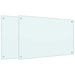 Kjøkkenplater 2 stk hvit 80x50 cm herdet glass vidaXL