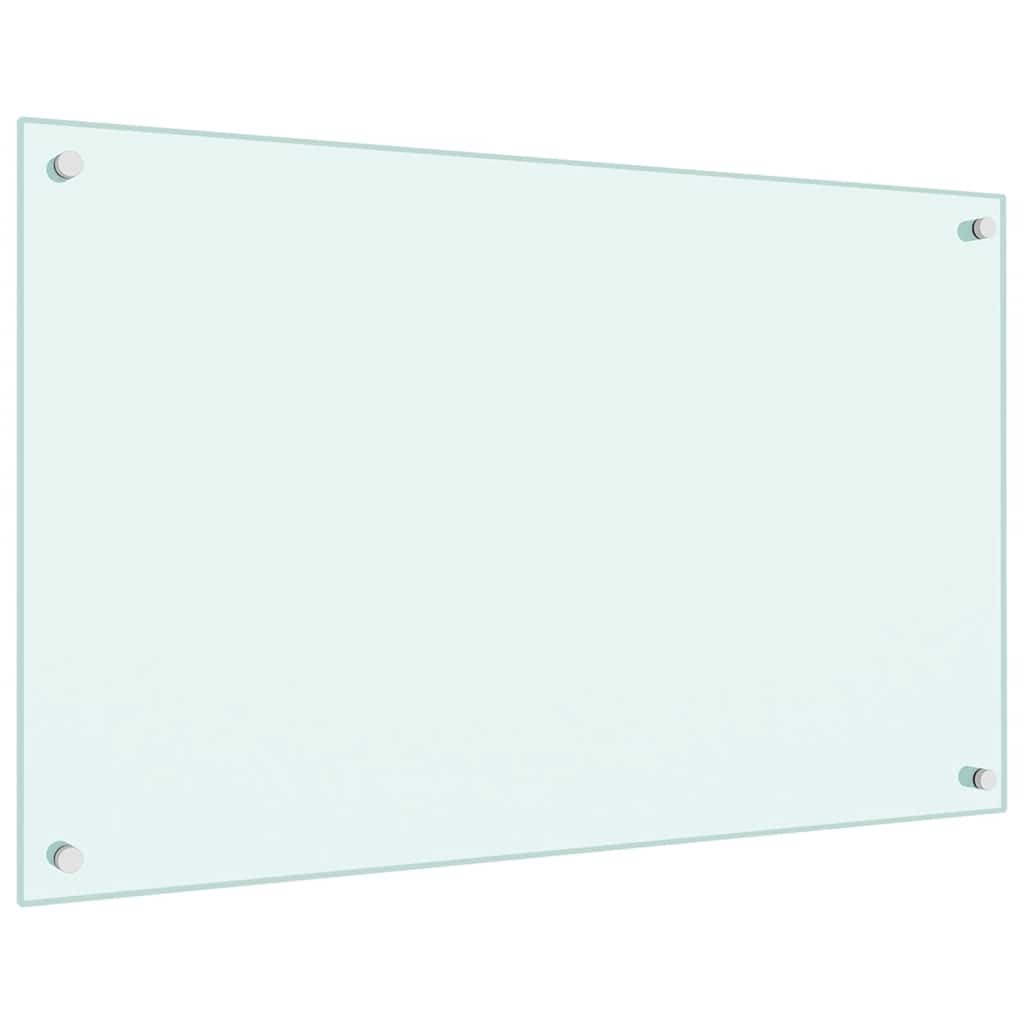 Kjøkkenplater 2 stk hvit 80x50 cm herdet glass