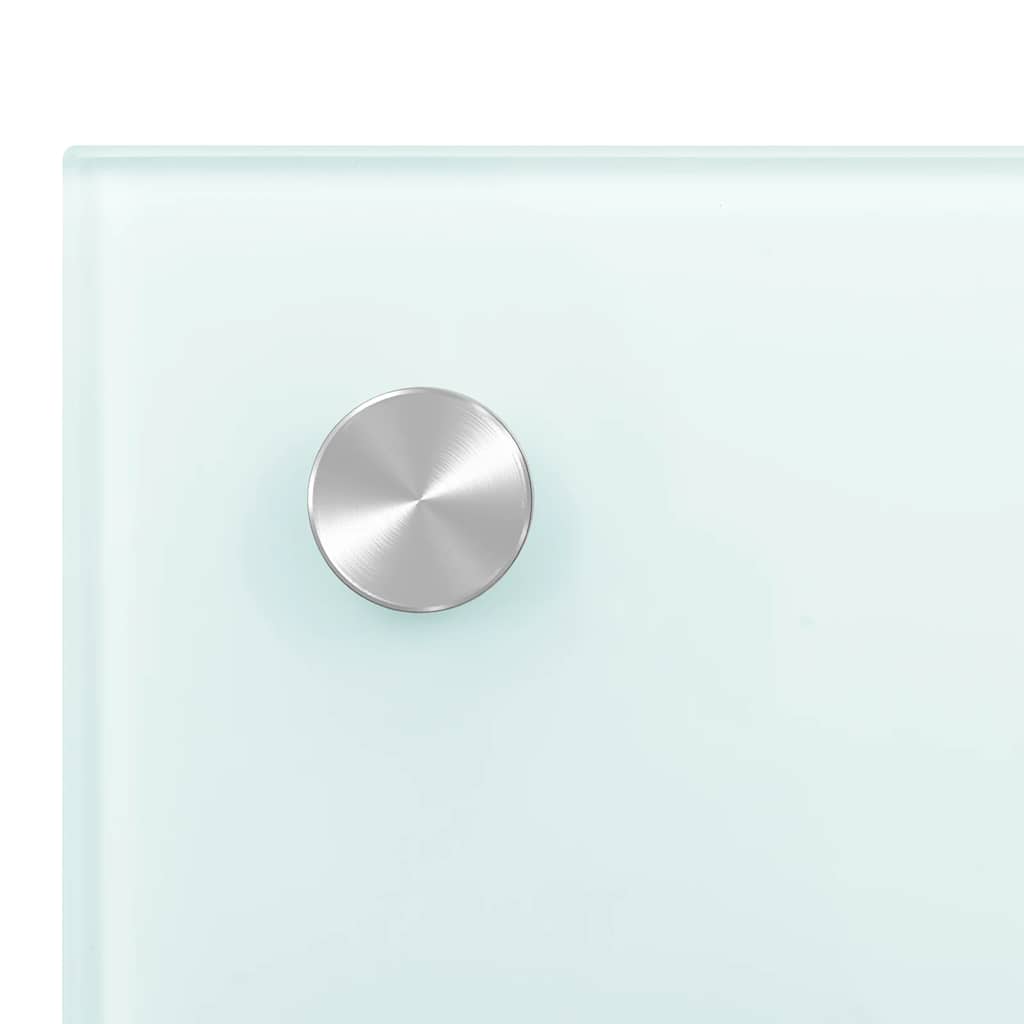 Kjøkkenplater 2 stk hvit 80x50 cm herdet glass vidaXL