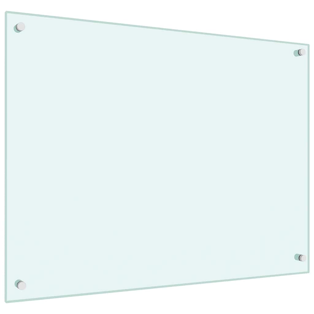 Kjøkkenplater 2 stk hvit 80x60 cm herdet glass