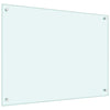 Kjøkkenplater 2 stk hvit 80x60 cm herdet glass