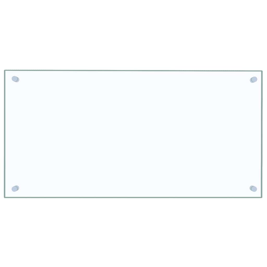 Kjøkkenplater 2 stk gjennomsiktig 80x40 cm herdet glass