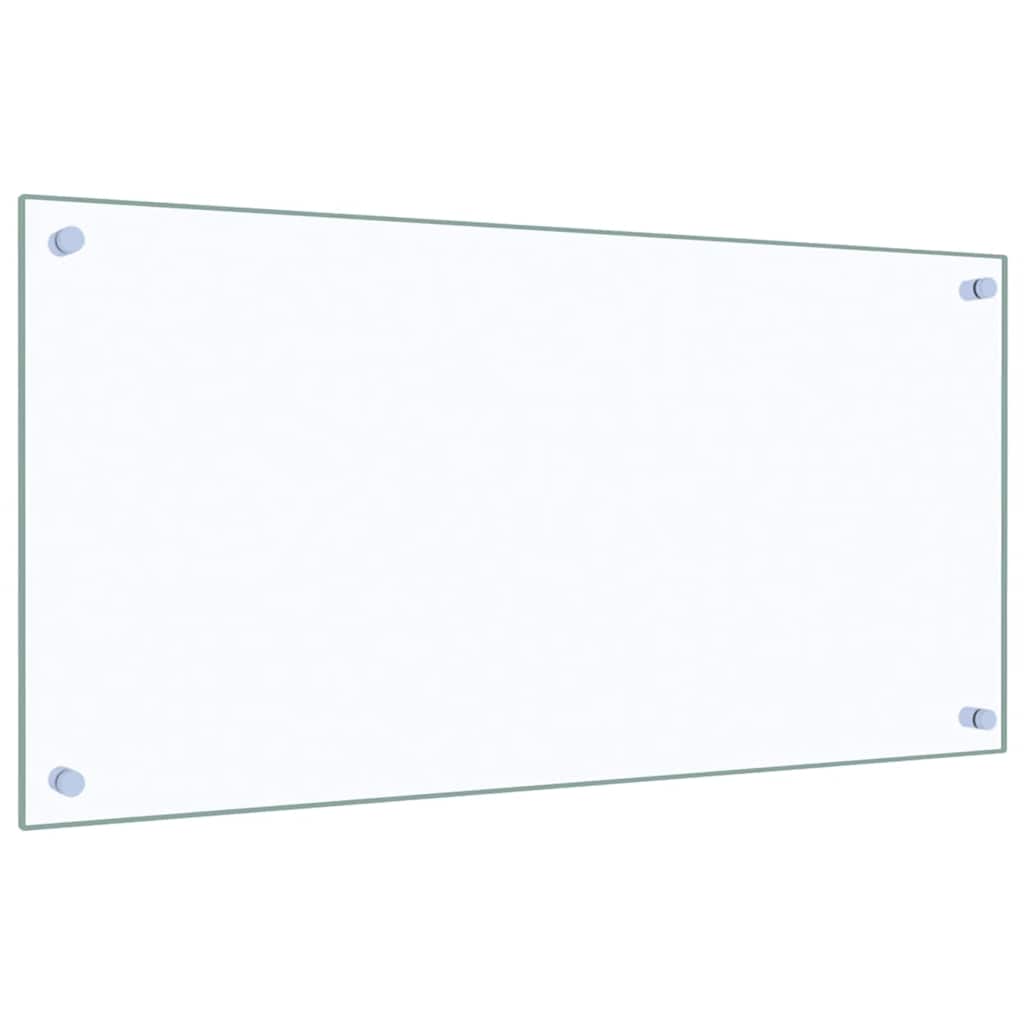 Kjøkkenplater 2 stk gjennomsiktig 80x40 cm herdet glass