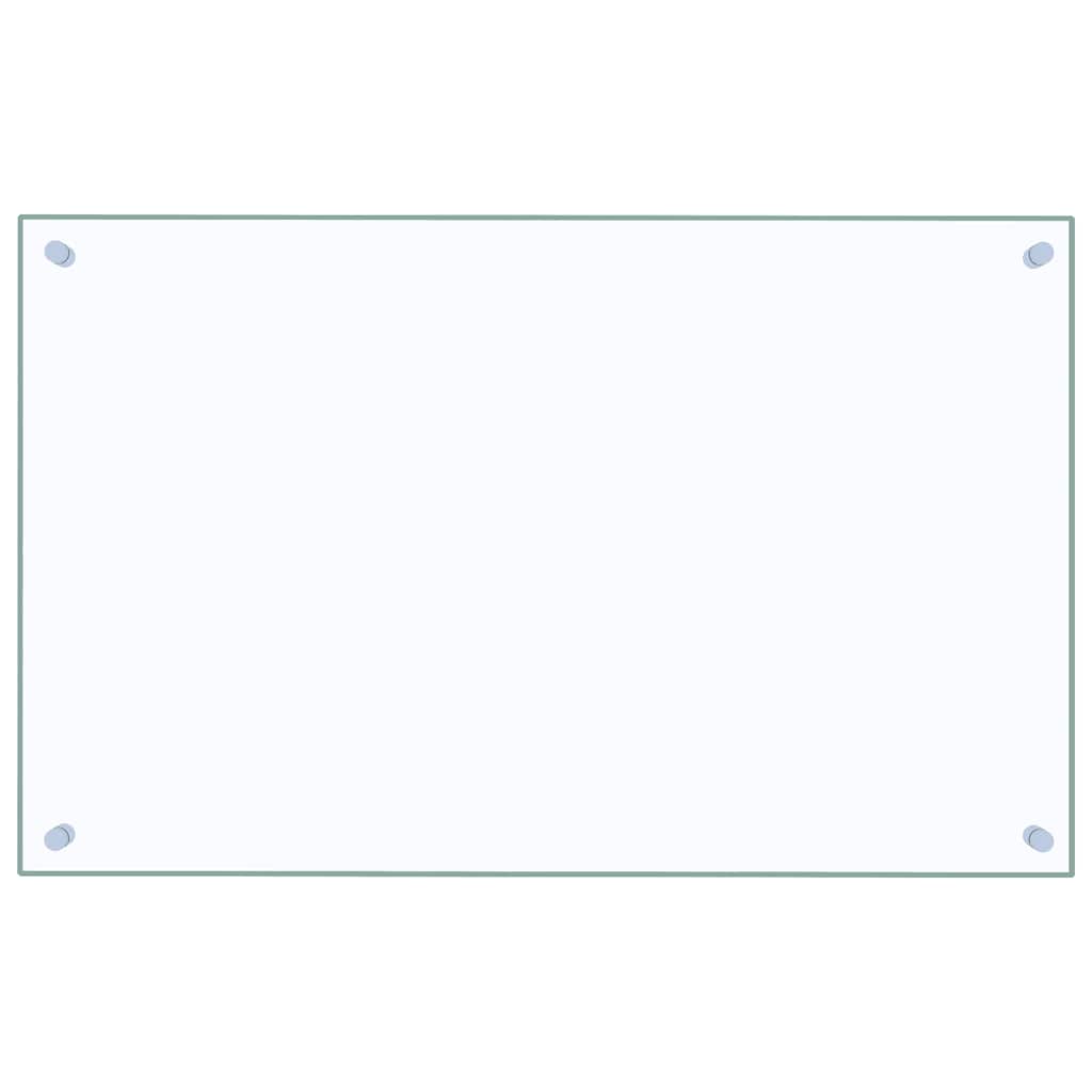 Kjøkkenplater 2 stk gjennomsiktig 80x50 cm herdet glass