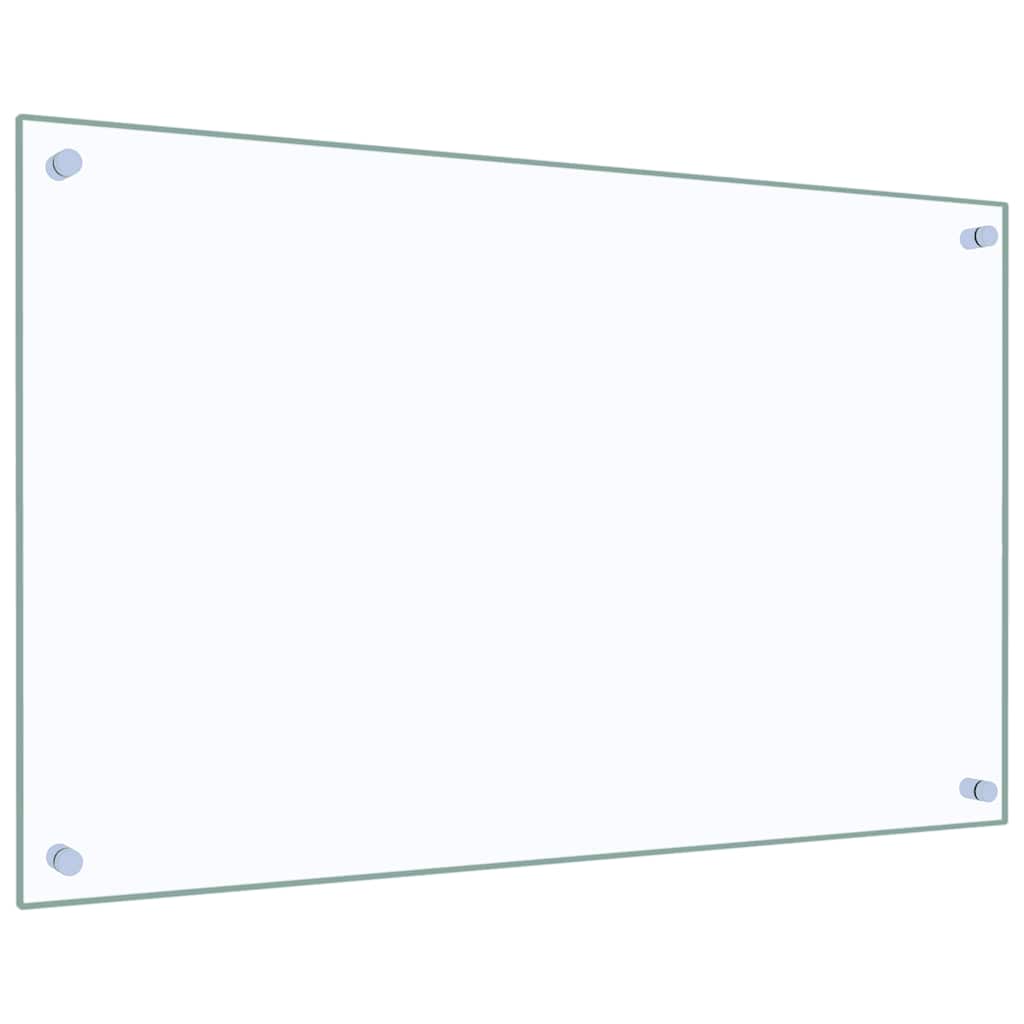 Kjøkkenplater 2 stk gjennomsiktig 80x50 cm herdet glass