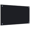 Kjøkkenplater 2 stk svart 70x40 cm herdet glass