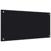 Kjøkkenplater 2 stk svart 80x40 cm herdet glass
