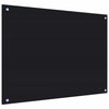 Kjøkkenplater 2 stk svart 80x60 cm herdet glass